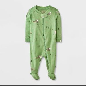 Little Snoopy Green and Cream Baby Footie Bundle Set
